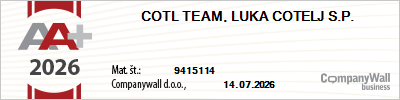 COTL TEAM – bonitetna odličnost 2026